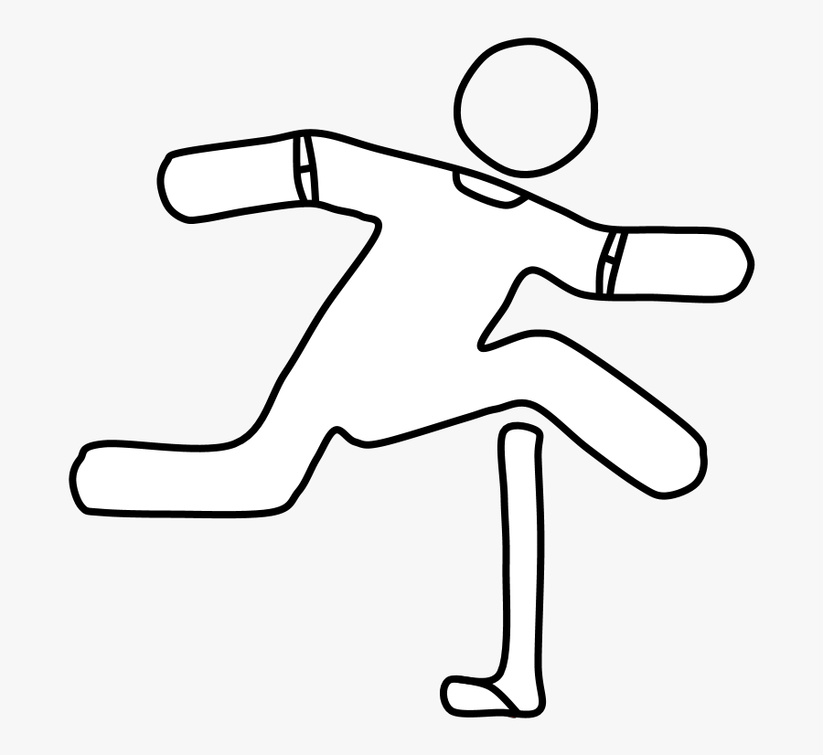 Hurdler, Hurdle, Black And White - Line Art, Transparent Clipart