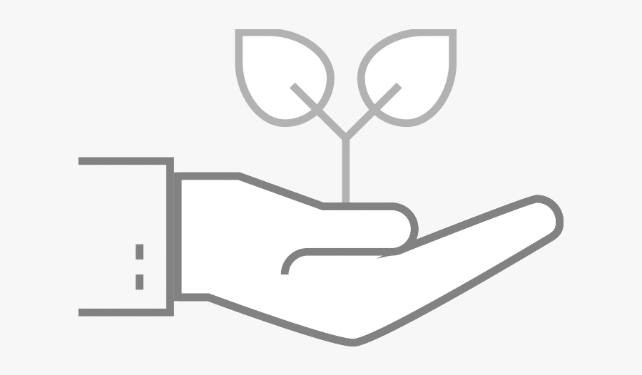 Use Ai And Machine Learning To Optimize Manufacturing - Plant Icon With Hand Png, Transparent Clipart