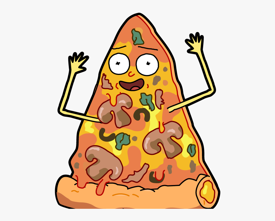 Transparent Pizza Mushroom Clipart - Rick Y Morty Pizza, Transparent Clipart