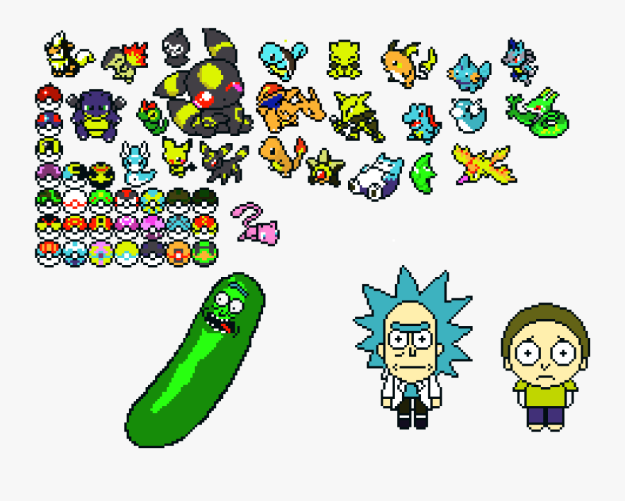 Rick And Morty Pixel Art, Transparent Clipart
