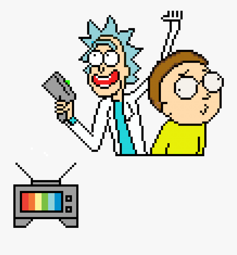 Rick And Morty Pixel Art, Transparent Clipart