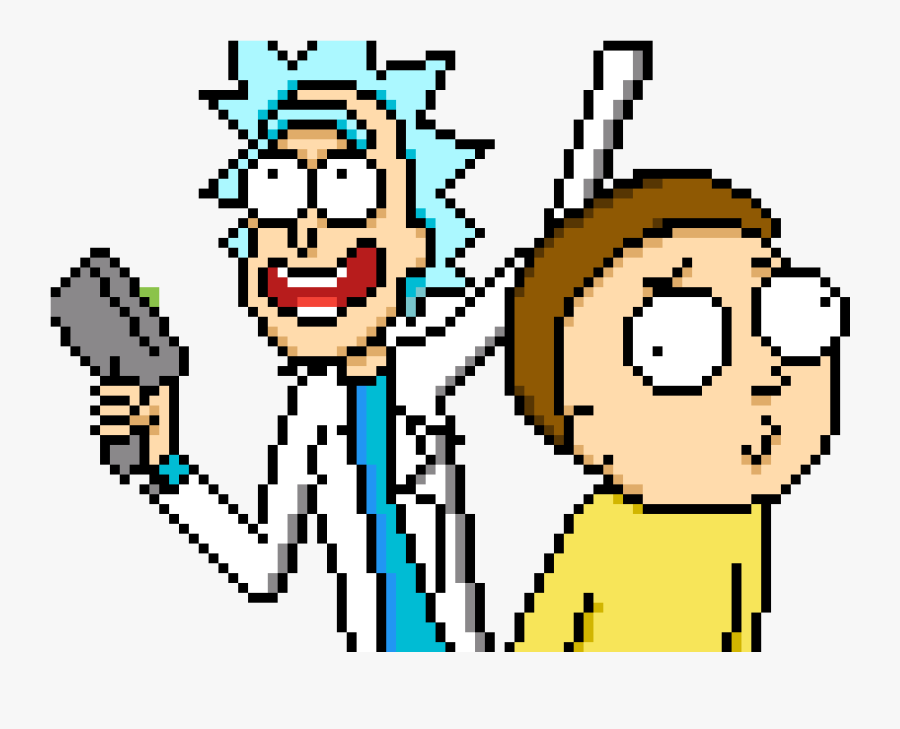 Rick And Morty Pixel Art, Transparent Clipart