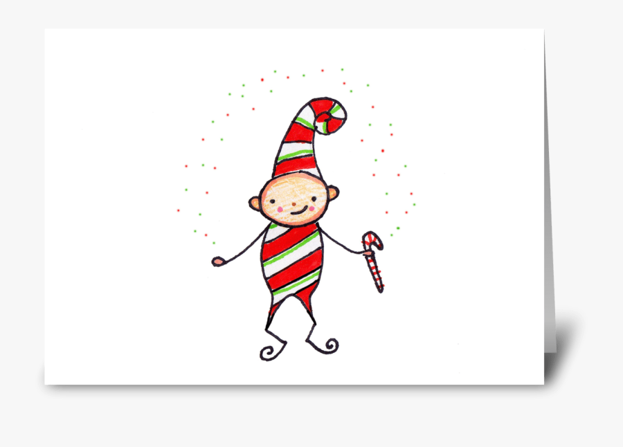 Peppermint Pixie Greeting Card - Cartoon, Transparent Clipart