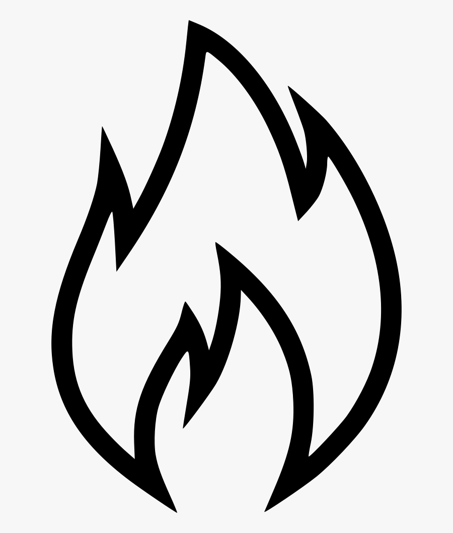 Transparent Flames Png - Black And White Flame, Transparent Clipart