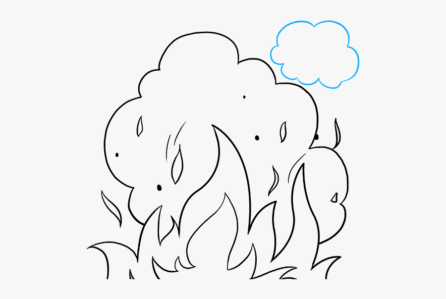 How To Draw Flames And Smoke - Easy Drawings Of Smoke, Transparent Clipart