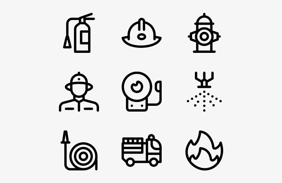 Firefighter - Design Vector Icon, Transparent Clipart