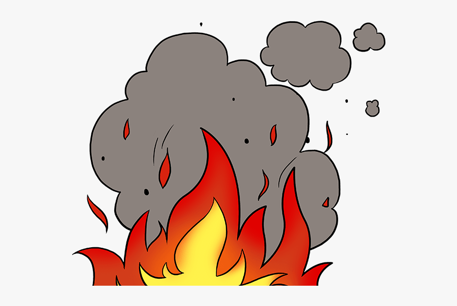 How To Draw Flames And Smoke - Draw Flames Step By Step, Transparent Clipart