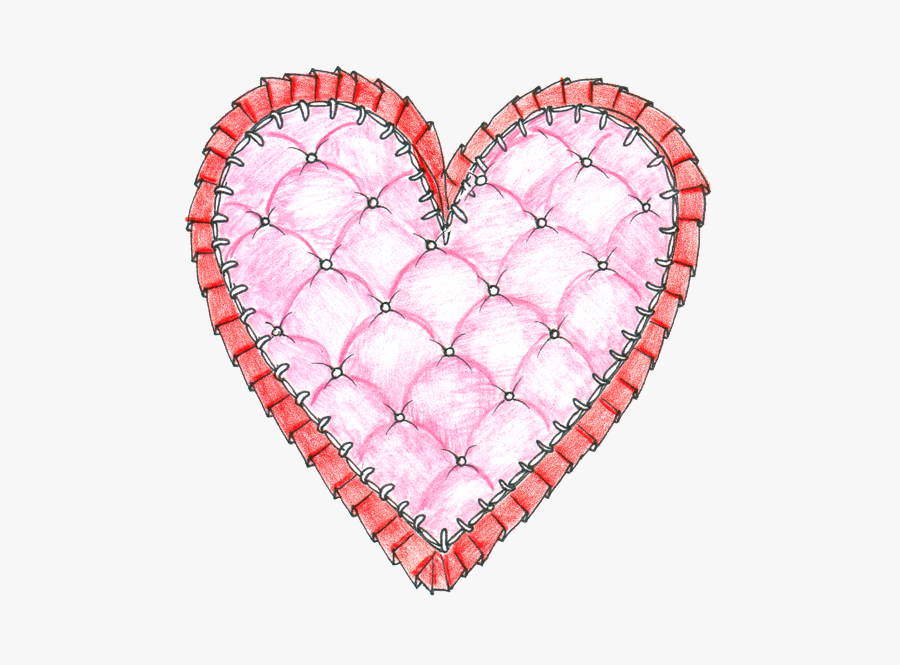 Drawn Hearts Stitch - Heart, Transparent Clipart