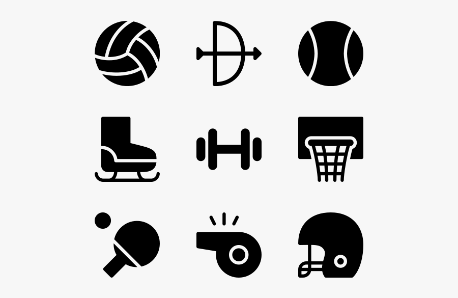 Sport Items Outline Png, Transparent Clipart