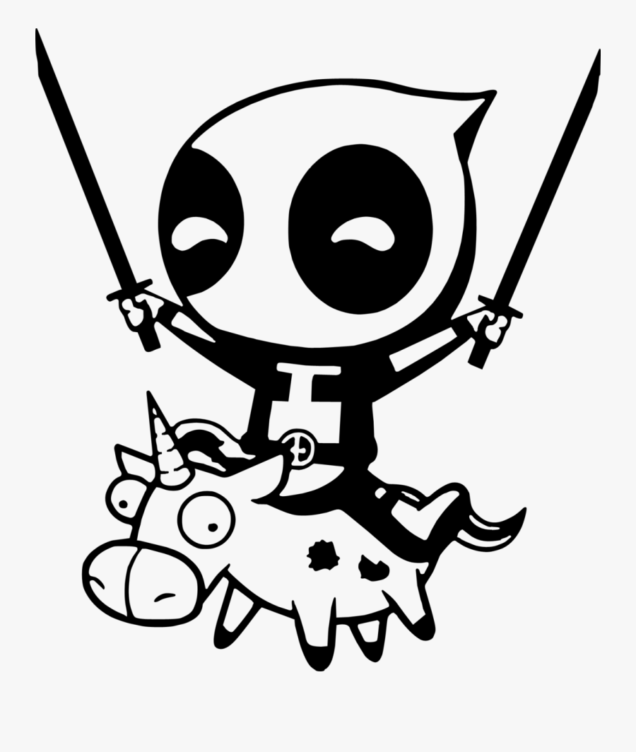 Deadpool Unicorn Decal, Transparent Clipart