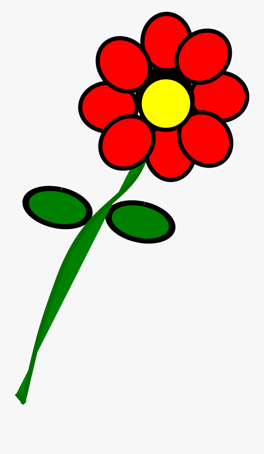 Flower 4 Red Clip Arts - 4 Red Flowers Clipart, Transparent Clipart