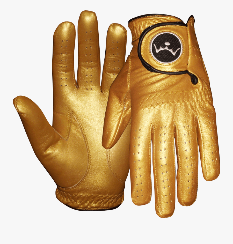 Queen Of Golf Ladies Gold Golf Glove - Hand, Transparent Clipart