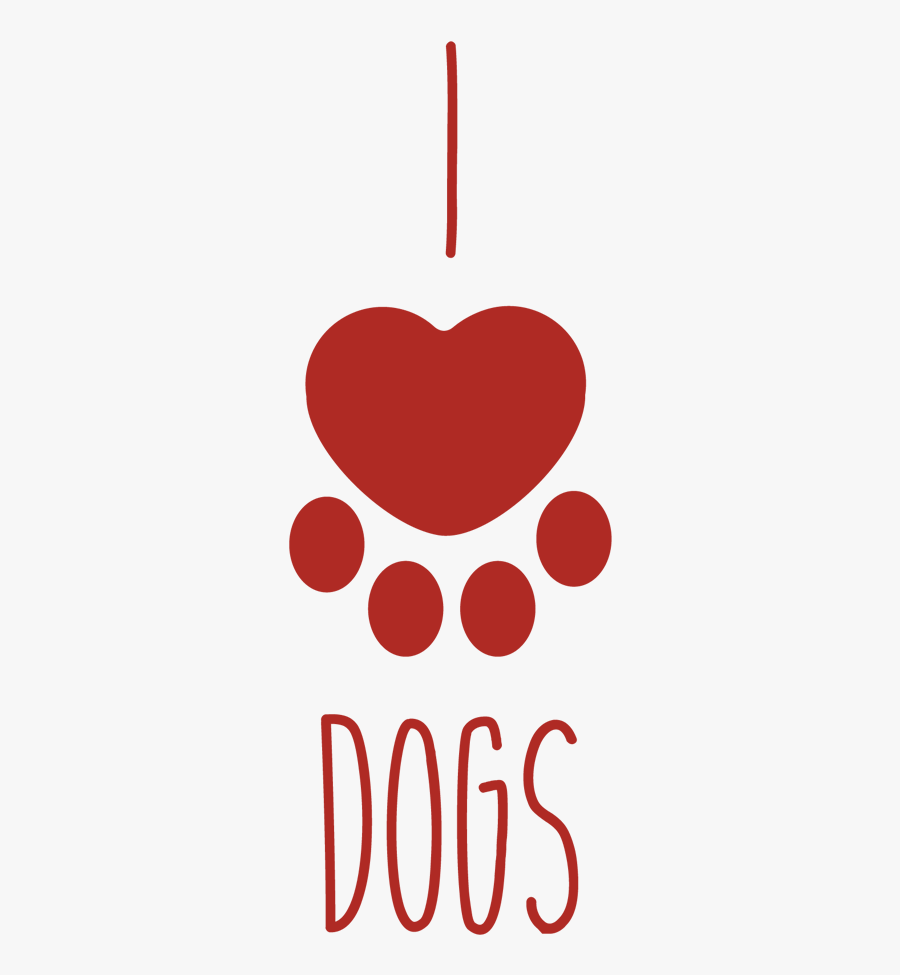 Ilovedogs - Heart, Transparent Clipart