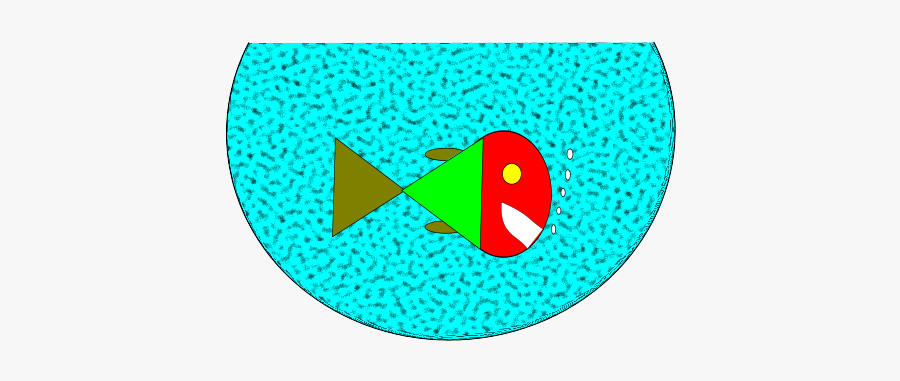 Fish In Aquarium - Circle, Transparent Clipart