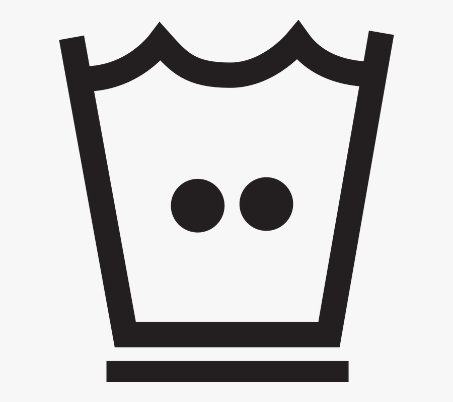 Laundry, Washing, Care, Instructions, Apparel - Simbol Machine Wash Warm, Transparent Clipart