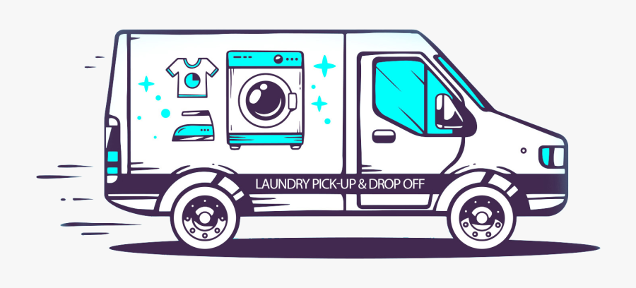 Delivery Van Illustration, Transparent Clipart