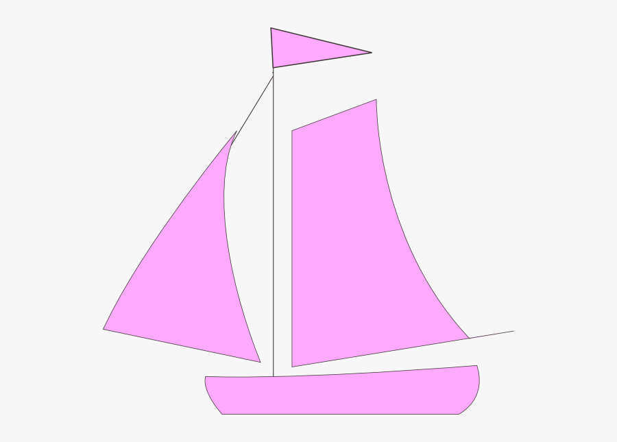 Sailboat Clipart Pink - Sail, Transparent Clipart