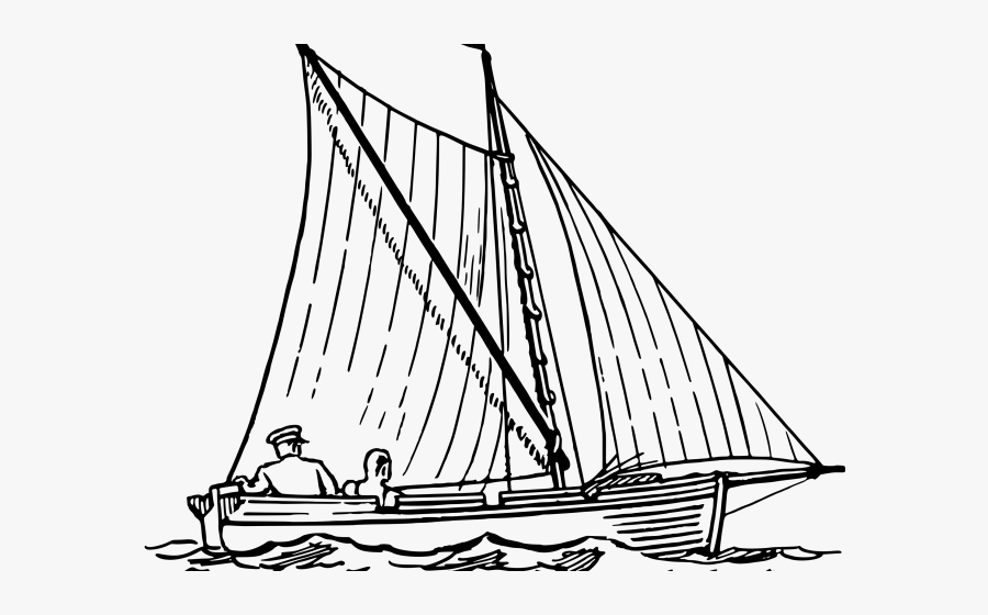 Sail On Boat Drawing, Transparent Clipart