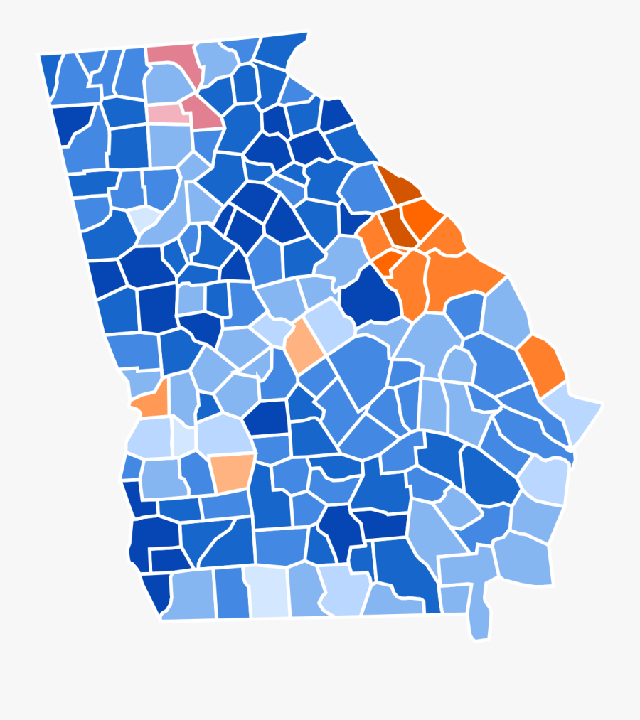 Georgia Governor Race By County, Transparent Clipart