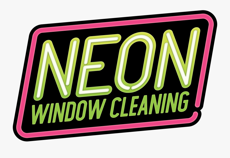 Neon Window Cleaning, Transparent Clipart