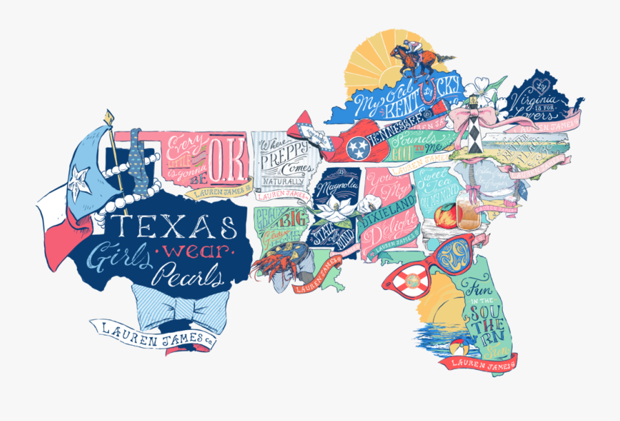 Lauren James State Stickers, Transparent Clipart