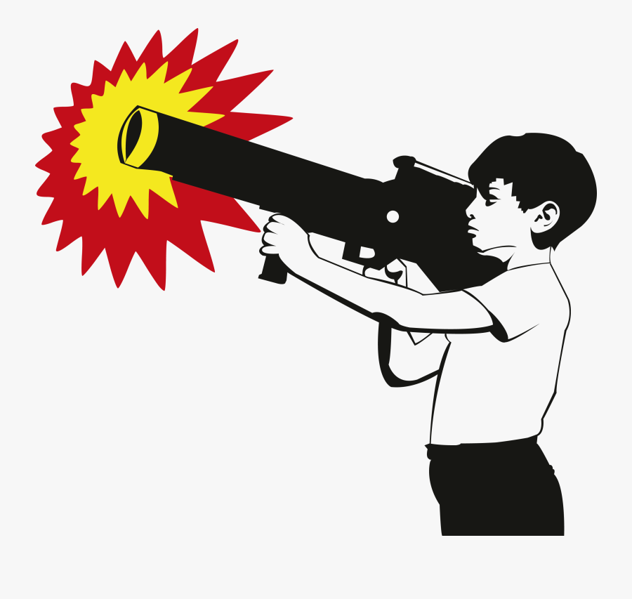 Pop Art Stencil Graffiti Clip Art - Bazooka Boy, Transparent Clipart