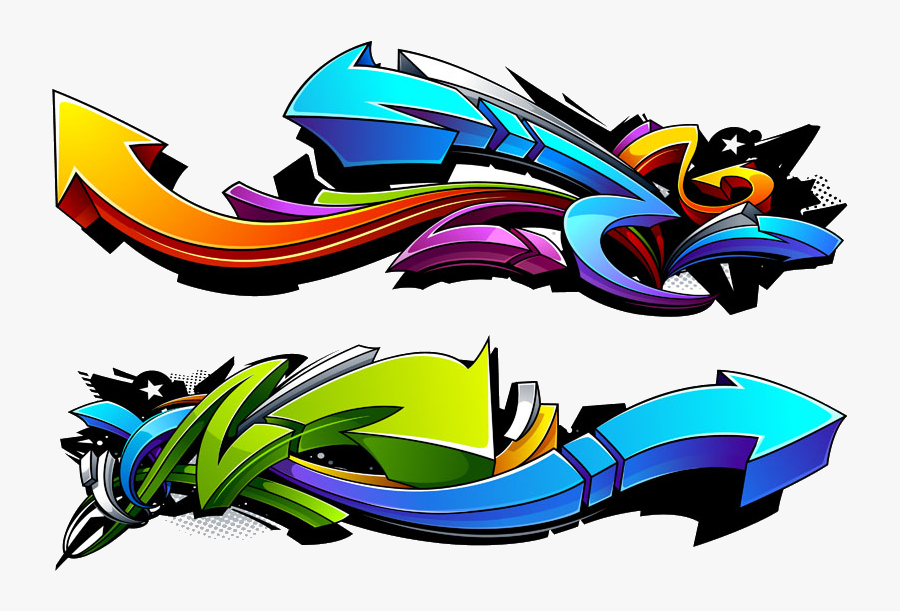 Drawing Illustration Creative Transprent Png Free Download - Graffiti Arrows Vector, Transparent Clipart