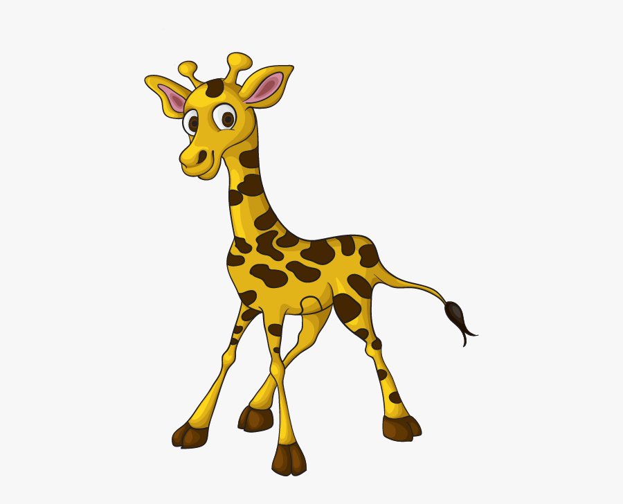 How To Draw A - Baby Giraffe Drawing Png, Transparent Clipart