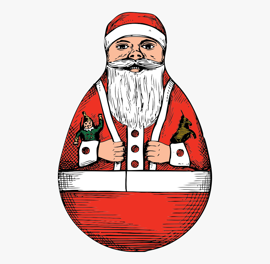 Rolly-polly Santa - Santa Claus, Transparent Clipart