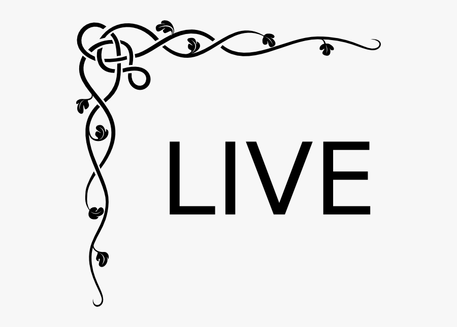 Live Clip Art - Vine Corner Png, Transparent Clipart