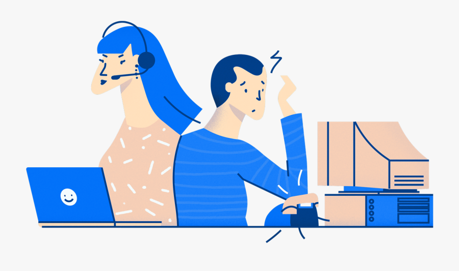 Customer Support Calls Experience - Cartoon, Transparent Clipart