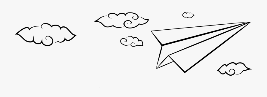 Transparent Nubes Png - Paper Plane Clip Art, Transparent Clipart