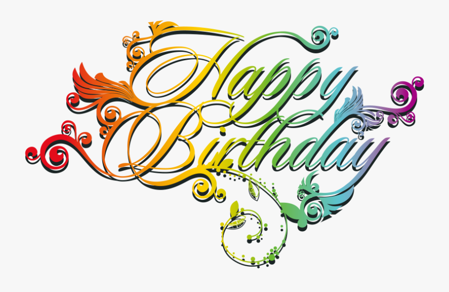 Happy Birthday Font Design Png, Transparent Clipart