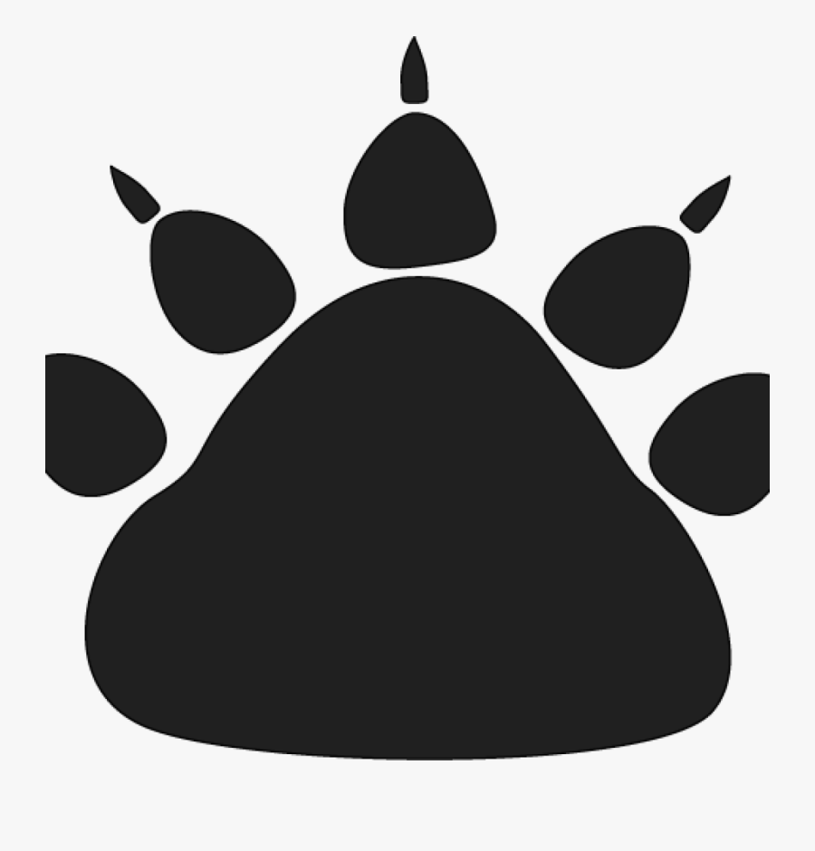 Paws Clipart Black And White - Bear Paw No Background, Transparent Clipart