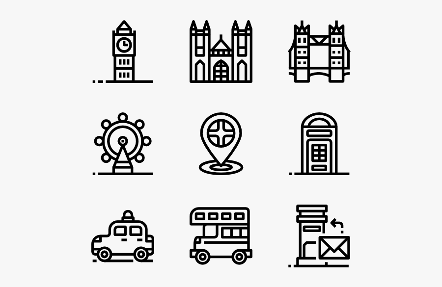 Travel To England - Software Development Icons, Transparent Clipart