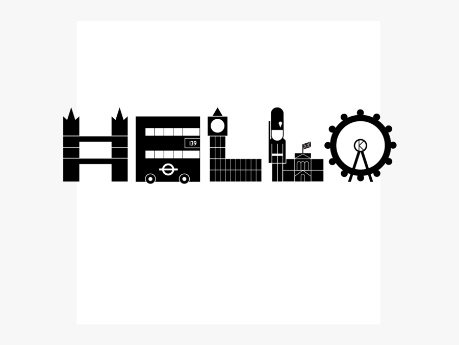 Hello London For Instagram Vectober 2018 Typography - Illustration, Transparent Clipart