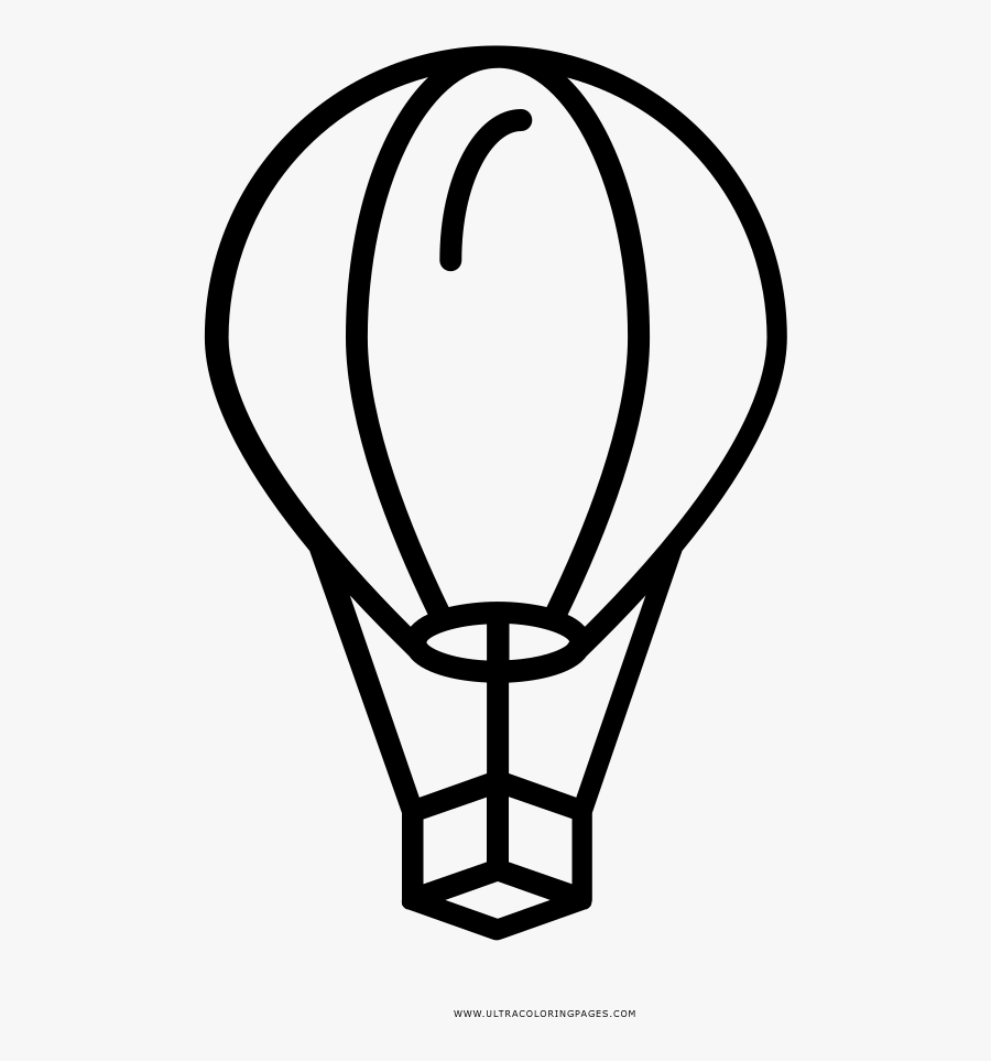 Coloring Ideas Hot Air Balloon For Coloring Astonishing - Globo Aerostatico Dibujar Facil, Transparent Clipart