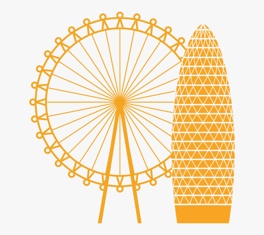London Joined On Transparent Background - London Eye No Background, Transparent Clipart