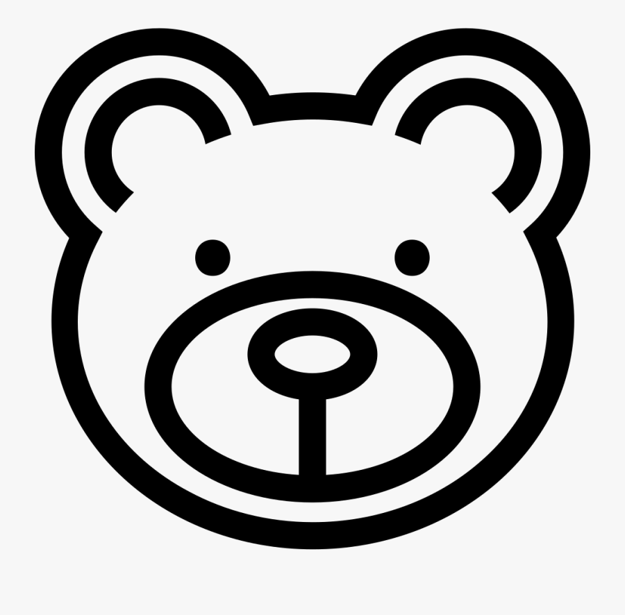 Head,clip Art,snout,circle,line Book,black And White,graphics,smile - Bear Icon Png, Transparent Clipart