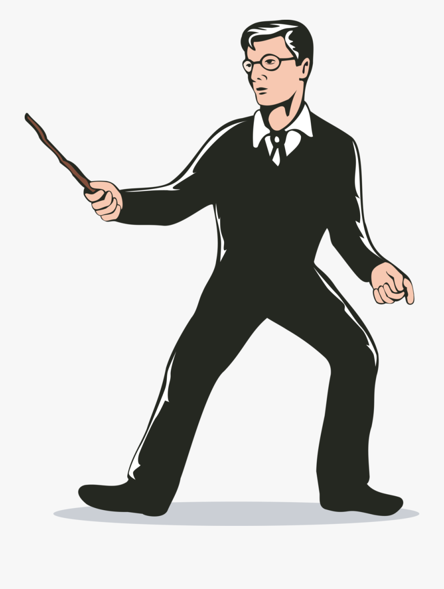 Magician With Wand, Transparent Clipart
