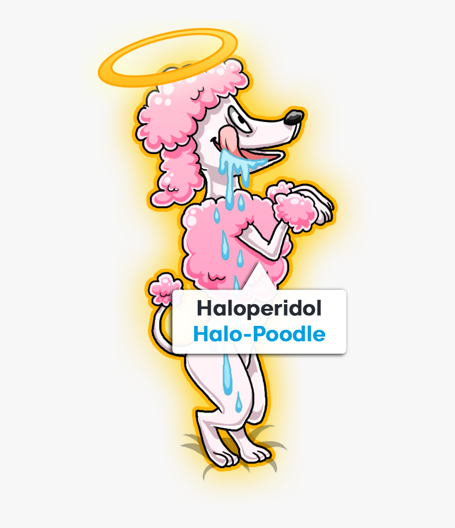 Haloperidol - Halo-poodle - Cartoon, Transparent Clipart
