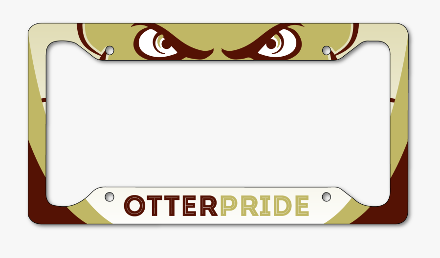 Otters License Plate, Transparent Clipart