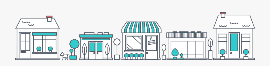 Collection Of Free Estopping - Row Of Shops Illustrations, Transparent Clipart