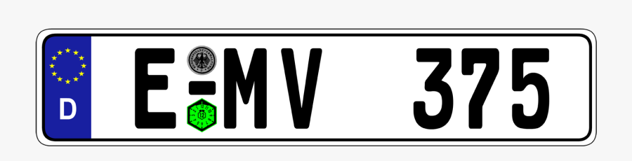 Authentic Eec Euro-plate™ With Custom Lettering - European Union, Transparent Clipart