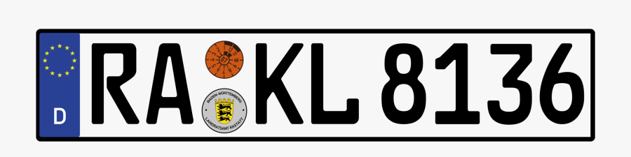 Kfzmod - German License Plate Png, Transparent Clipart