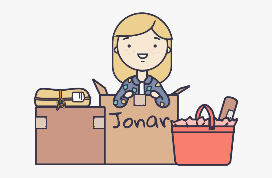 Girl In Boxes, Boxes, Shopping, Ecommerce, Transparent Clipart