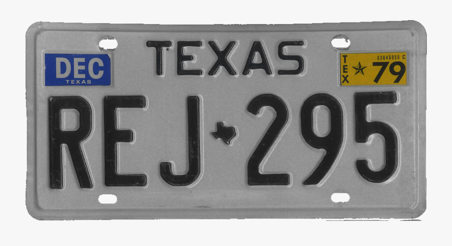 Texas License Plate Png - 1979 Texas License Plates, Transparent Clipart