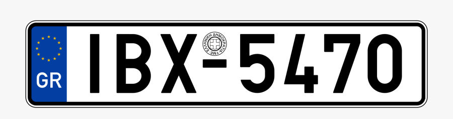 European License Plate Svg, Transparent Clipart
