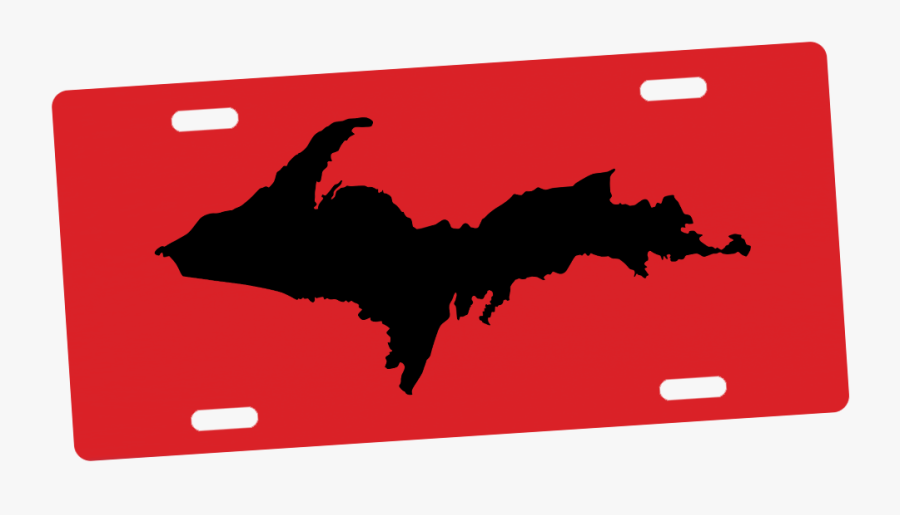 License Plate - "u - P - Silhouette - Michigan Map 2016 Election, Transparent Clipart
