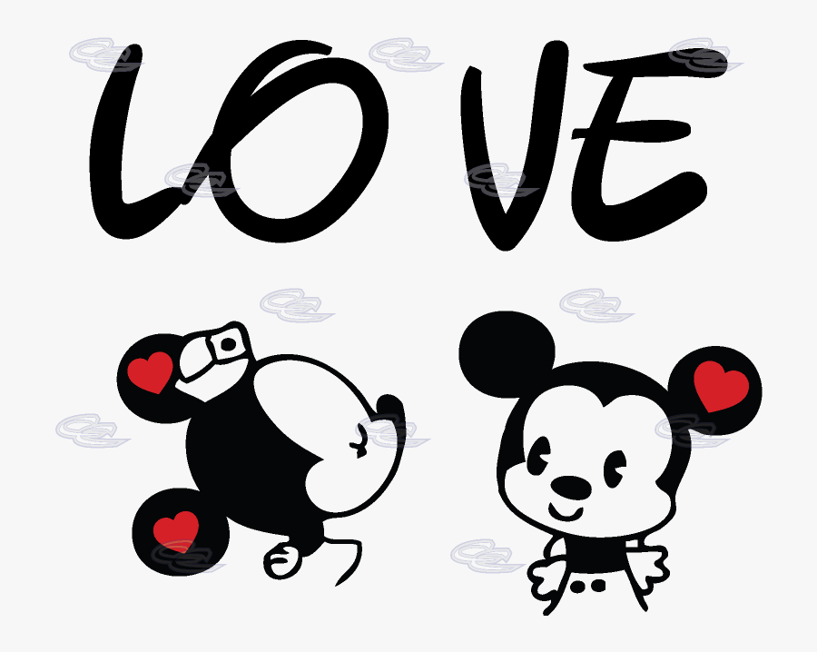 Mickey And Minnie Love Png - Love Mickey Y Minnie, Transparent Clipart